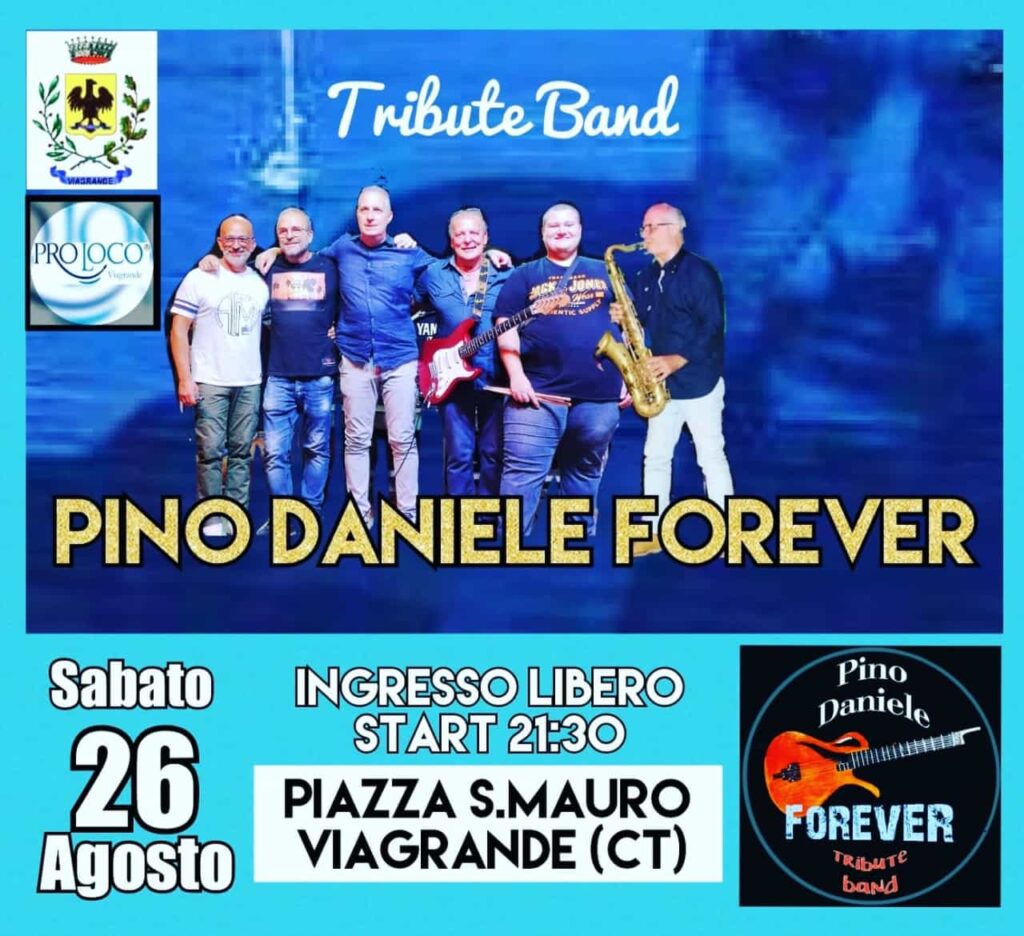 La "Pino Daniele Forever" tribute band a Viagrande